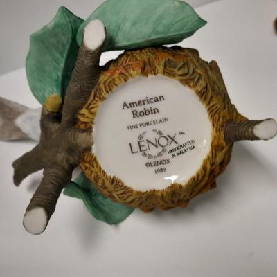 Lenox porcelain Collectible Bird figures and birds on wood