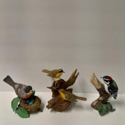 Lenox porcelain Collectible Bird figures and birds on wood