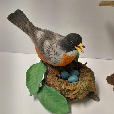 Lenox porcelain Collectible Bird figures and birds on wood