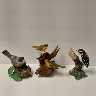 Lenox porcelain Collectible Bird figures and birds on wood