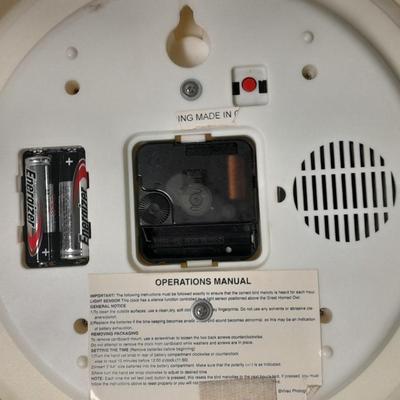 National Audubon Society bird Melody clock and Porcelain bird figures