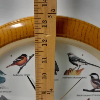 National Audubon Society bird Melody clock and Porcelain bird figures