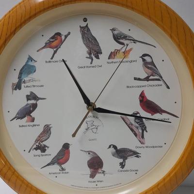 National Audubon Society bird Melody clock and Porcelain bird figures