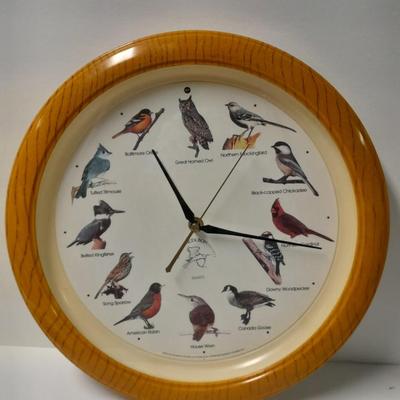 National Audubon Society bird Melody clock and Porcelain bird figures