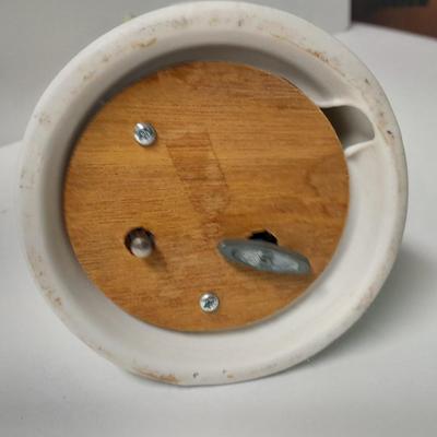 Two porcelain bird music boxes