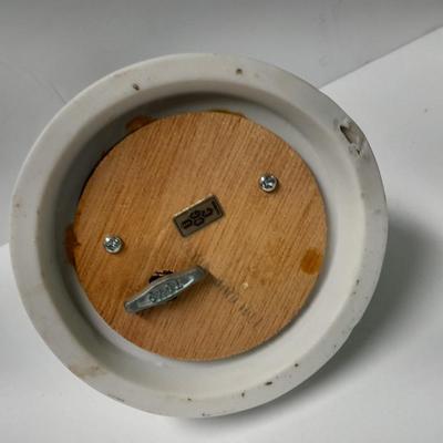 Two porcelain bird music boxes