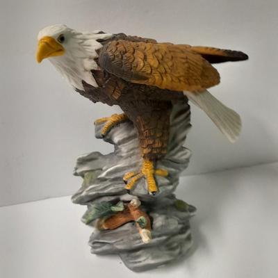 Hisako signed and framed Eagle Picture with Eagle Figure