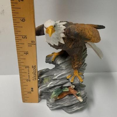 Hisako signed and framed Eagle Picture with Eagle Figure