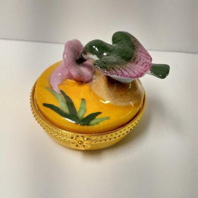 Blown glass art Cross, and Hummingbird with a Waltham Wall clock and ring box