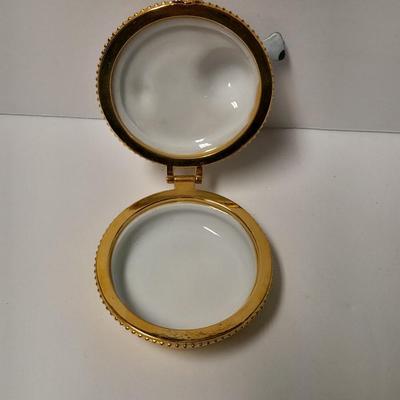 Blown glass art Cross, and Hummingbird with a Waltham Wall clock and ring box