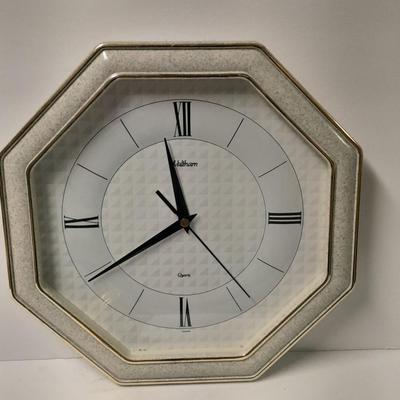 Blown glass art Cross, and Hummingbird with a Waltham Wall clock and ring box