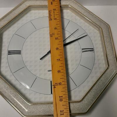 Blown glass art Cross, and Hummingbird with a Waltham Wall clock and ring box