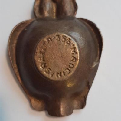 Small Israel brass owl trinket dishes and brass turtle