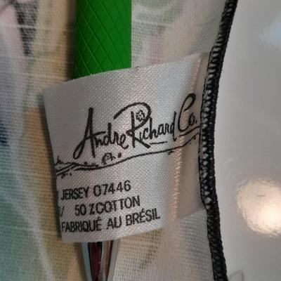 Corelle Vitrelle Dish set for six with Andre Richard Co linen napkins.