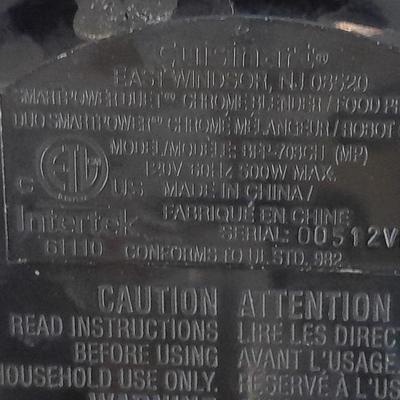 Cuisinart smart power duet chrome and black blender / food processor