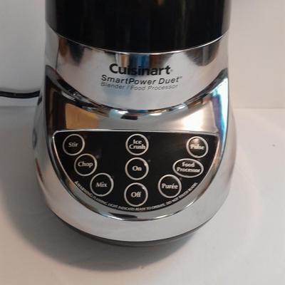 Cuisinart smart power duet chrome and black blender / food processor