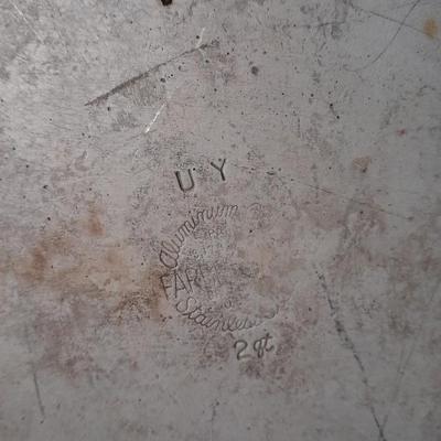 Three stainless steel Kitchen Pots with lids