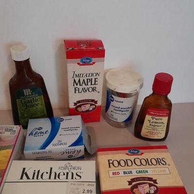 Cake adecorating kits, food coloring, and flavoring