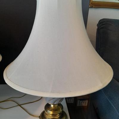 Two matching ceramic base Portable electric Lamps