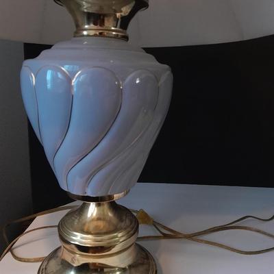 Two matching ceramic base Portable electric Lamps