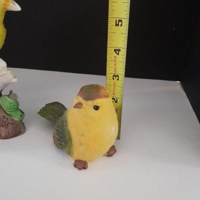 Three ceramic bird figures