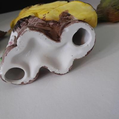 Three ceramic bird figures