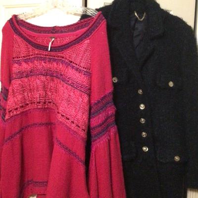 067 Free People Sweater & Vintage Blazer