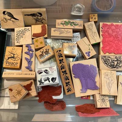 1201 Large Lot of Rubber Stamps
