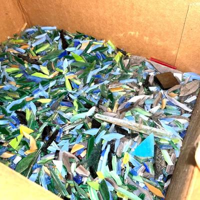 1203 Lot of Mosaic Tile and Glass Remnants