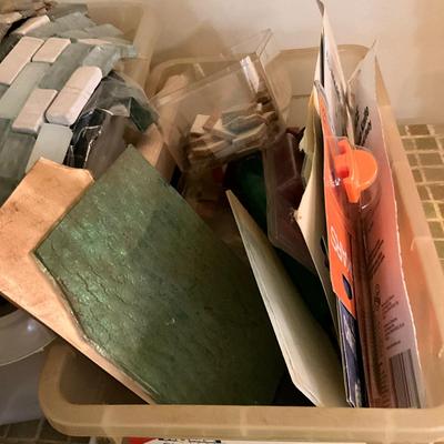 1203 Lot of Mosaic Tile and Glass Remnants