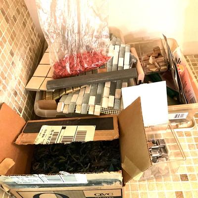 1203 Lot of Mosaic Tile and Glass Remnants