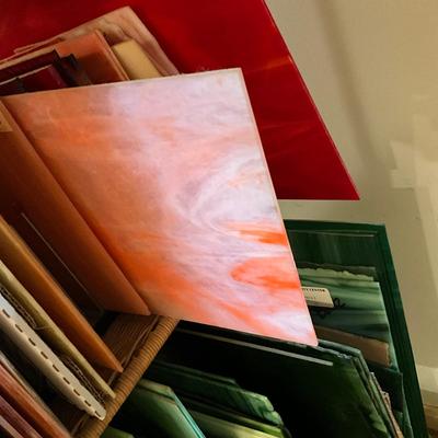 1204 Large lot of Mosaic Sheets of Glass