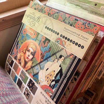 1205 Large Lot of Card Stock Craft Paper