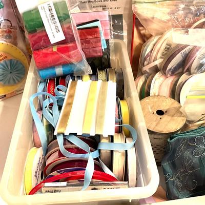 1206 Large Lot of Ribbon Craft Supplies