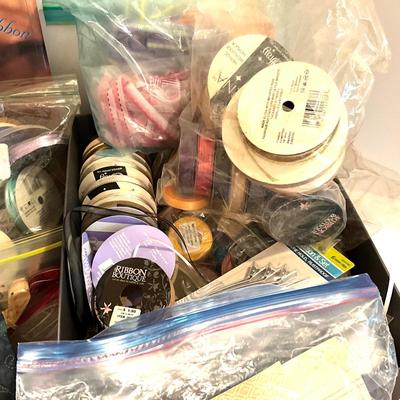 1206 Large Lot of Ribbon Craft Supplies