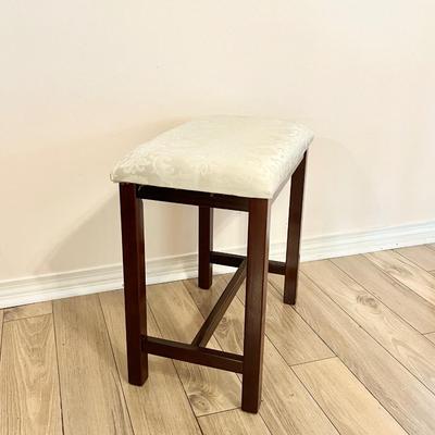 POWELL ~ Pair (2) ~ Cream Upholstery Vanity Stools