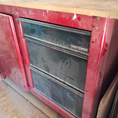 Craftsman Work bench with storage on casters