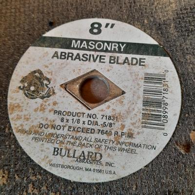 Metal cutting blades, Masonry blades Used, but still have lots of life!
