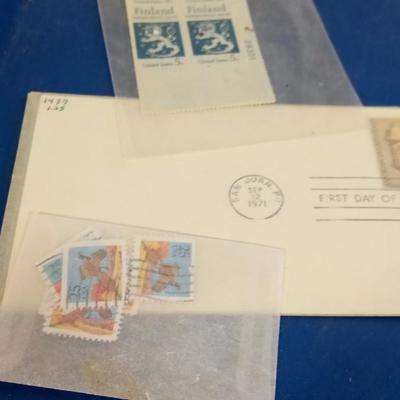 LOT 114 LOT OF OLD FIRST DAY COVERS AND SOME STAMPS