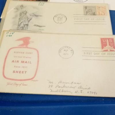 LOT 114 LOT OF OLD FIRST DAY COVERS AND SOME STAMPS