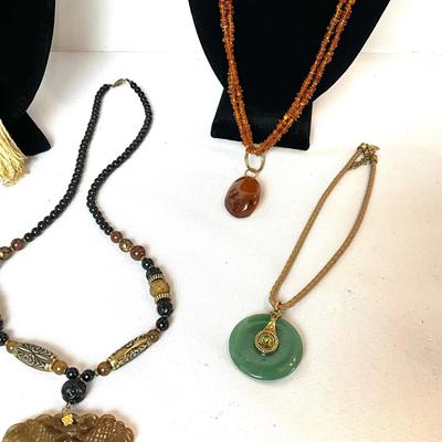 1215 Lot of Four Asian Inspired Necklaces ~ Joan Rivers