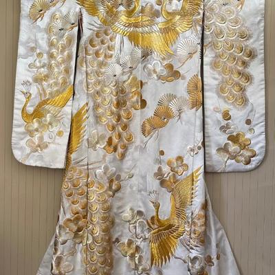 Vintage wedding kimono dress