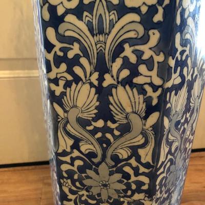 1319 Umbrella Stand with Faux Forsythia