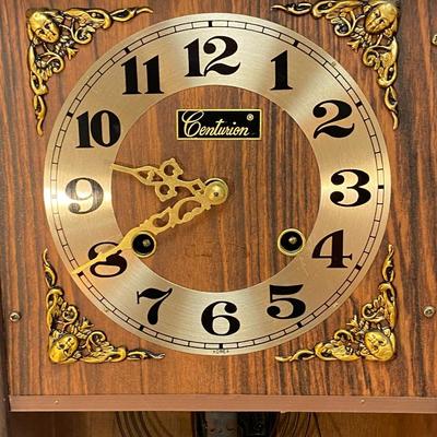Vintage Centurion Wind Up Chiming Wall Clock with Key