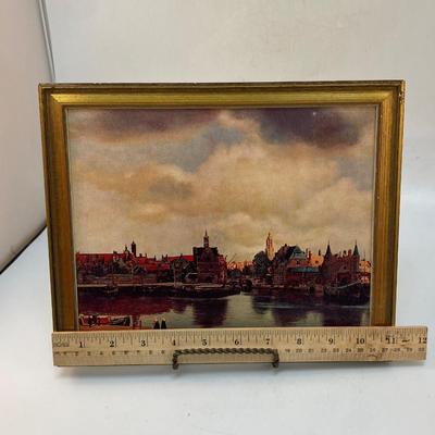 Vintage View of Delft by Johannes Vermeer Small Hanging Art Print