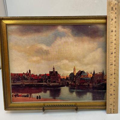 Vintage View of Delft by Johannes Vermeer Small Hanging Art Print