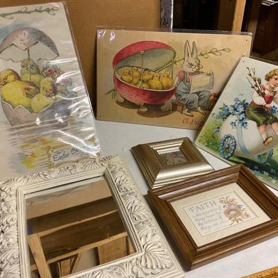 Easter Tin Signs And Mirrors