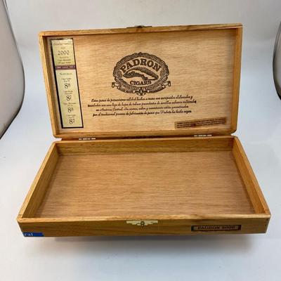 Pair of Vintage Wooden Cigar Boxes Padron Cuban