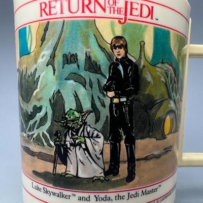Vintage Deka Star Wars Return of the Jedi 1983 Plastic Collectors Cup Luke, Darth Vader, Yoda, & More