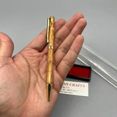 Handmade Spalted Maple Wooden Writing Pen by Tom Shaffer of Teejans Crafts